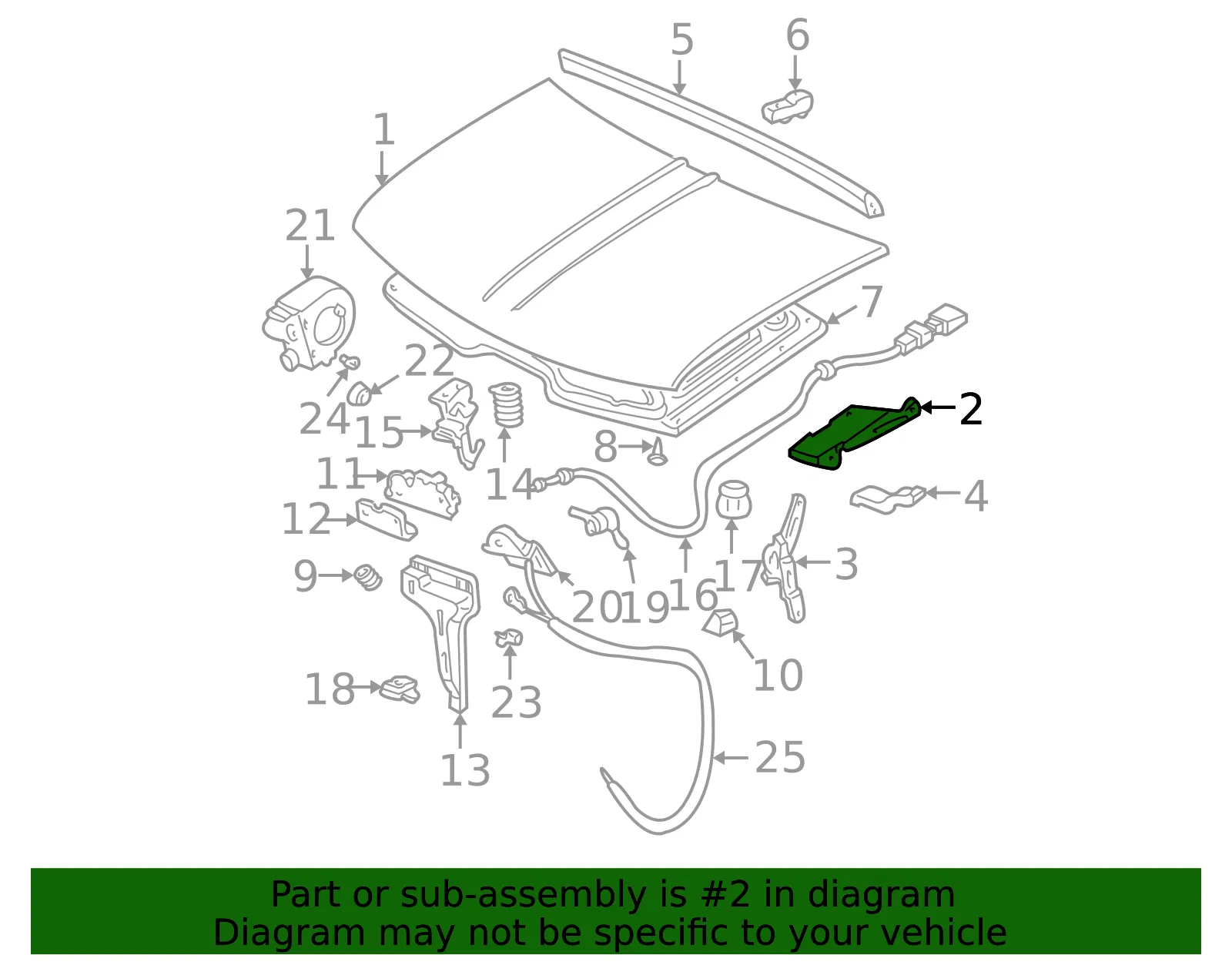 Hinge Hood - GM (12470327) - view 2
