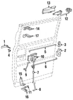 Side Door Latch - GM (12475458) - view 12