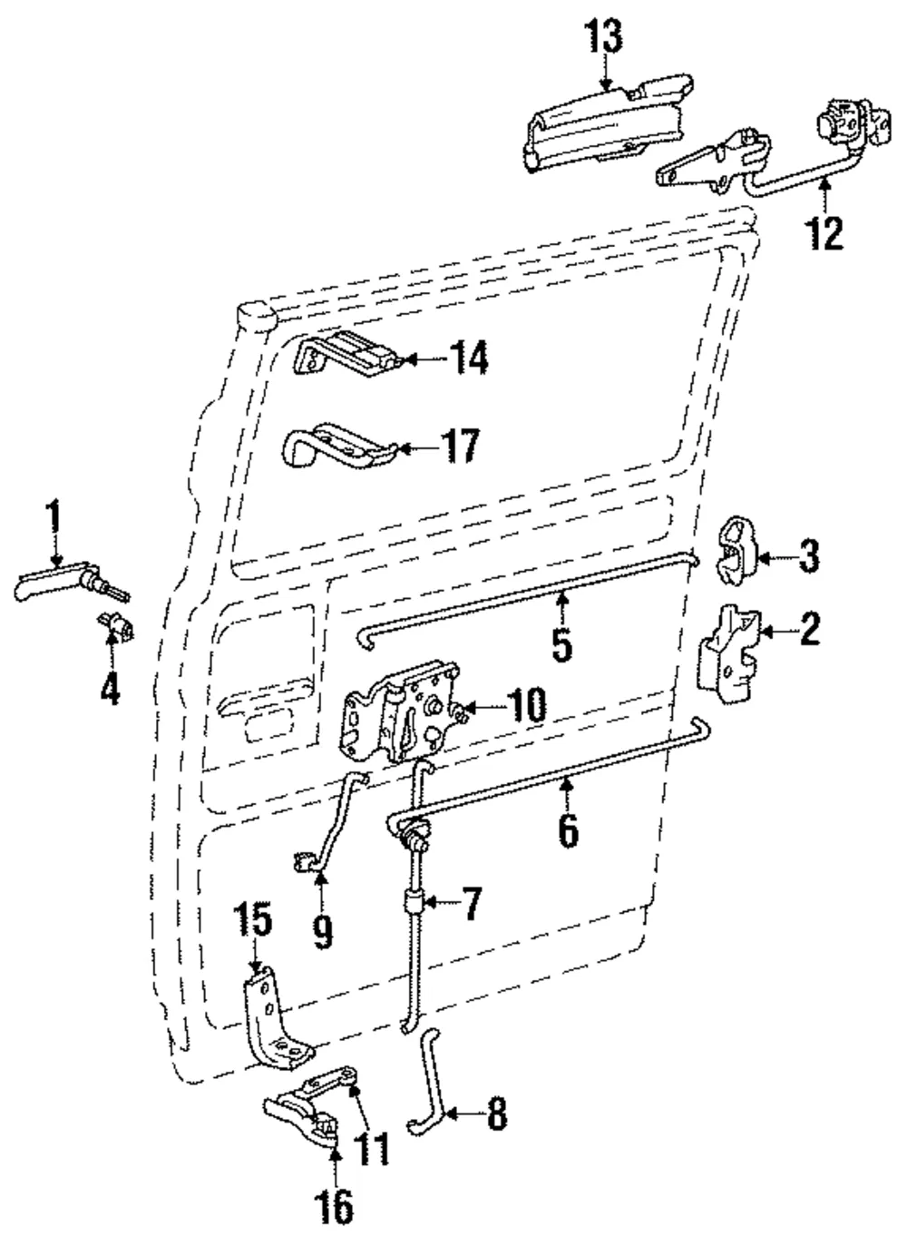 Side Door Latch - GM (12475458) - view 5