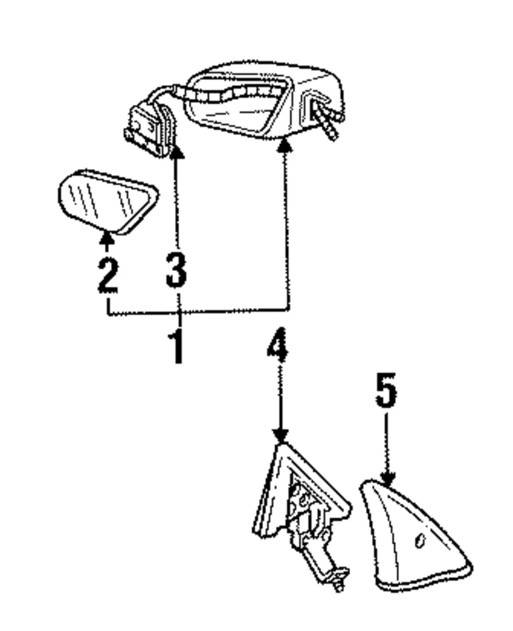 Mirror Kit O/S Rear View Gla - GM (12528882)