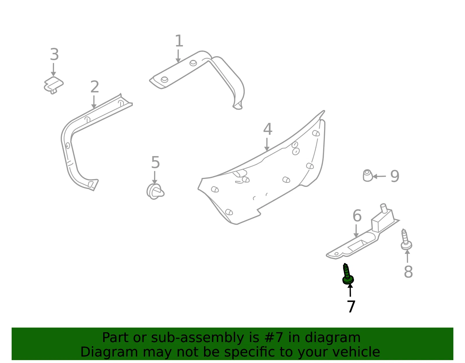 Handle Retainer - GM (13105583) - view 2