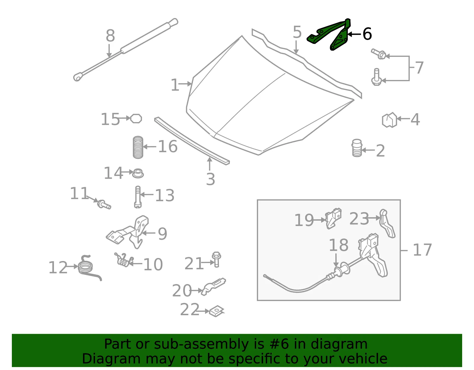HINGE HOOD - GM (13213447) - view 2