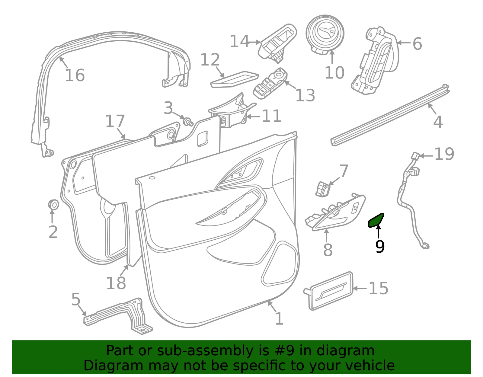 Handle, Inside Cap - GM (13451693) - view 4