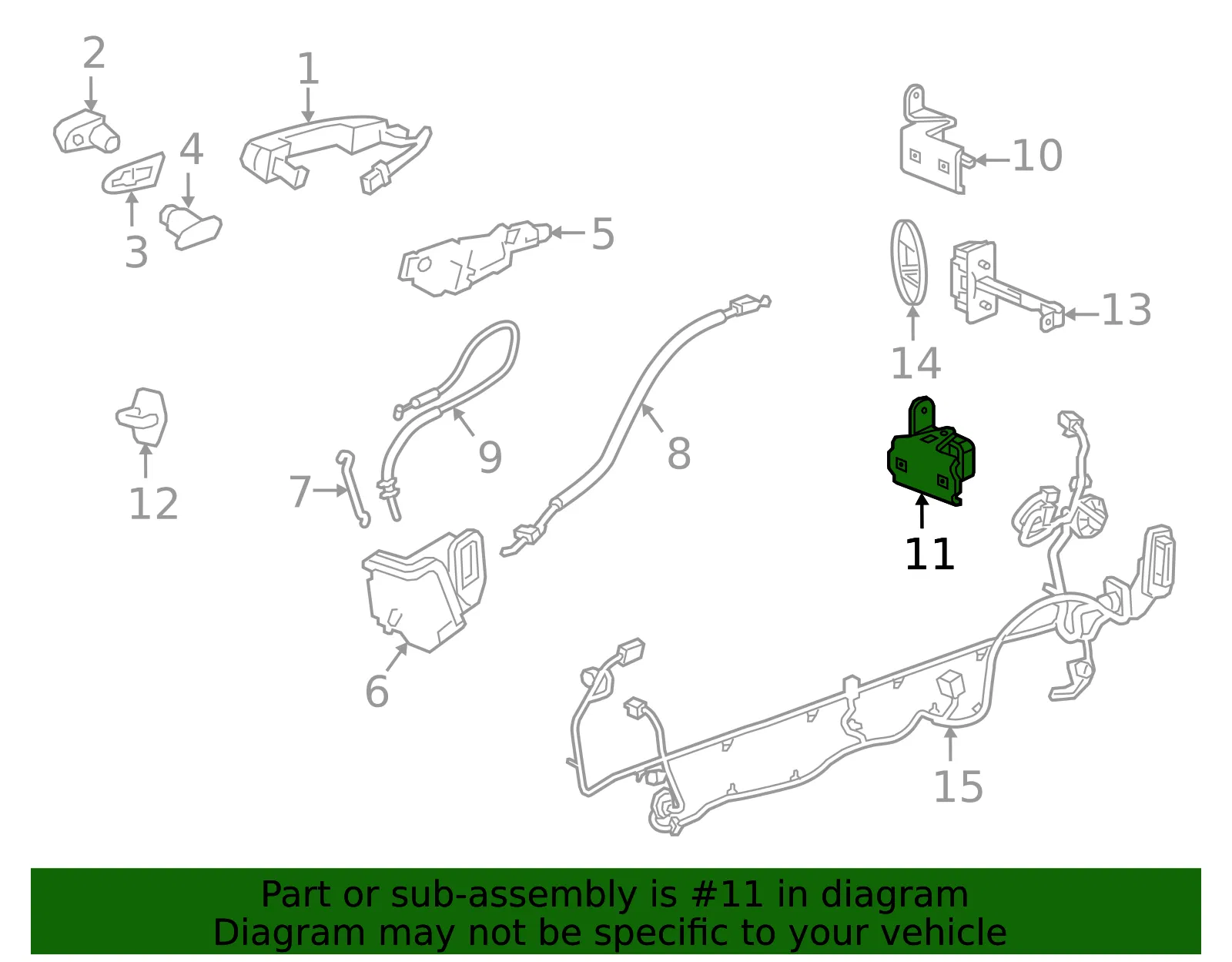 Front Door Hinge - GM (13501711) - view 4