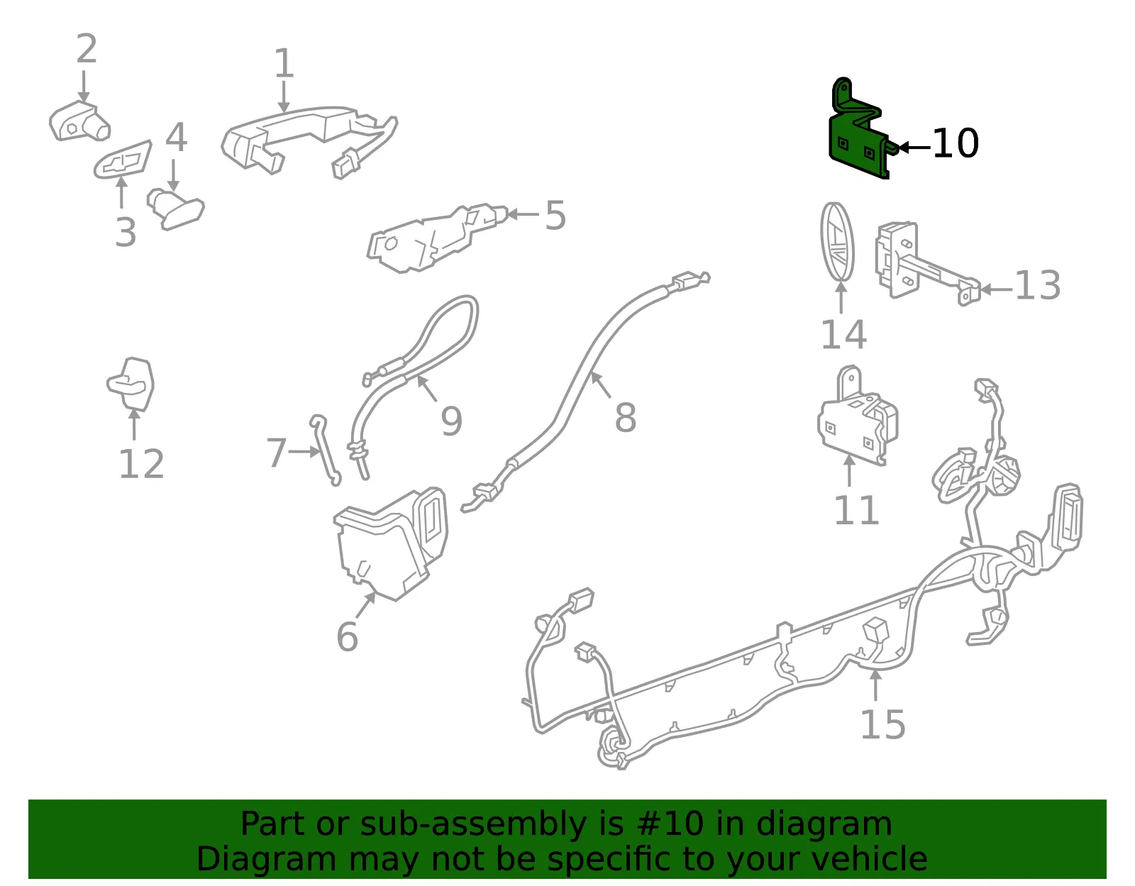 Front Side Door Hinge - GM (13501712) - view 4