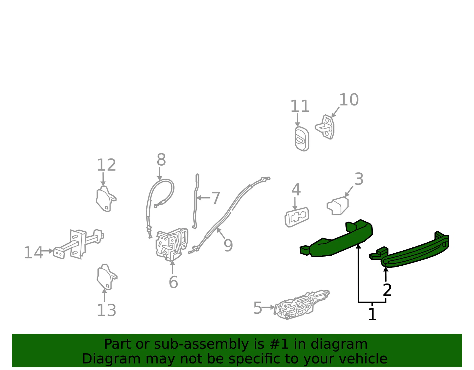 Handle Kit - GM (13534894) - view 6
