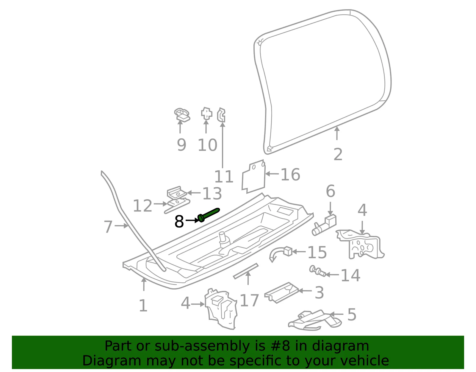 Tailgate Hinge Pin - GM (15032349) - view 3