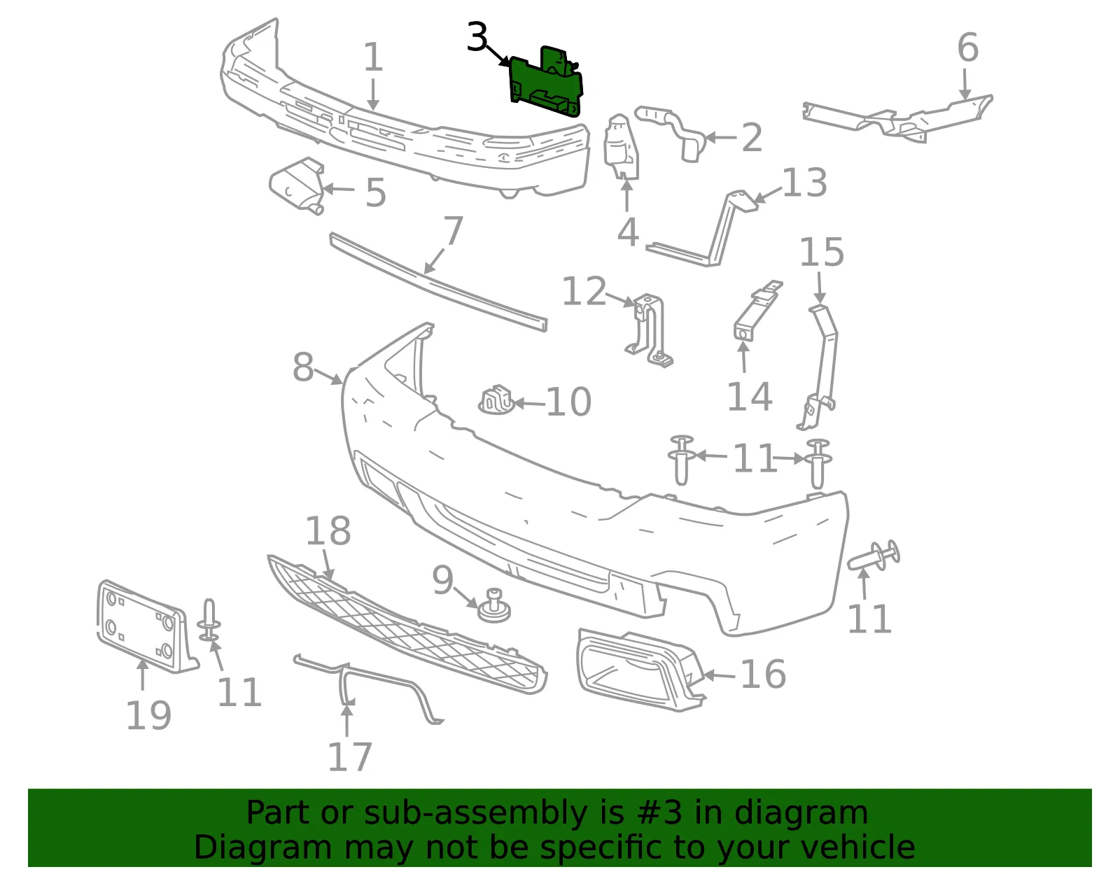 Bumper Support - GM (15059655) - view 5