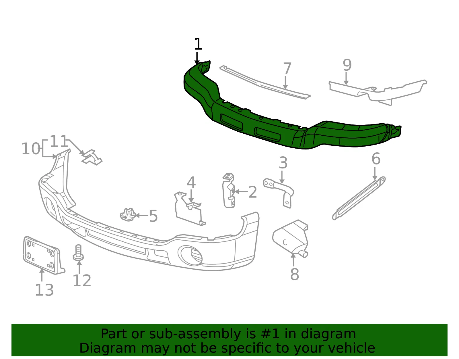 Bumper - GM (15098990) - view 4