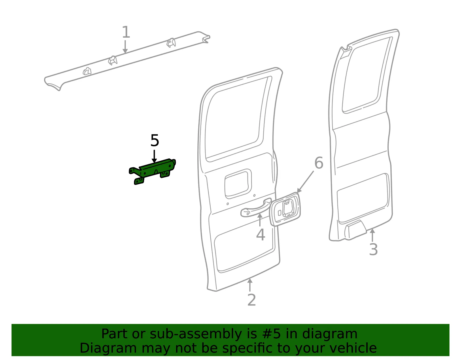Pull Handle Bracket - Passenger Side (RH) - GM (15148592) - view 4