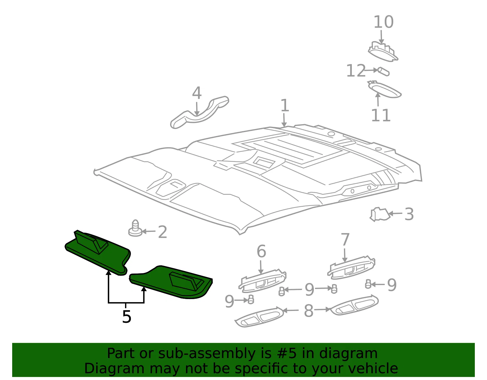 Sunshade Assembly - GM (15197941) - view 2