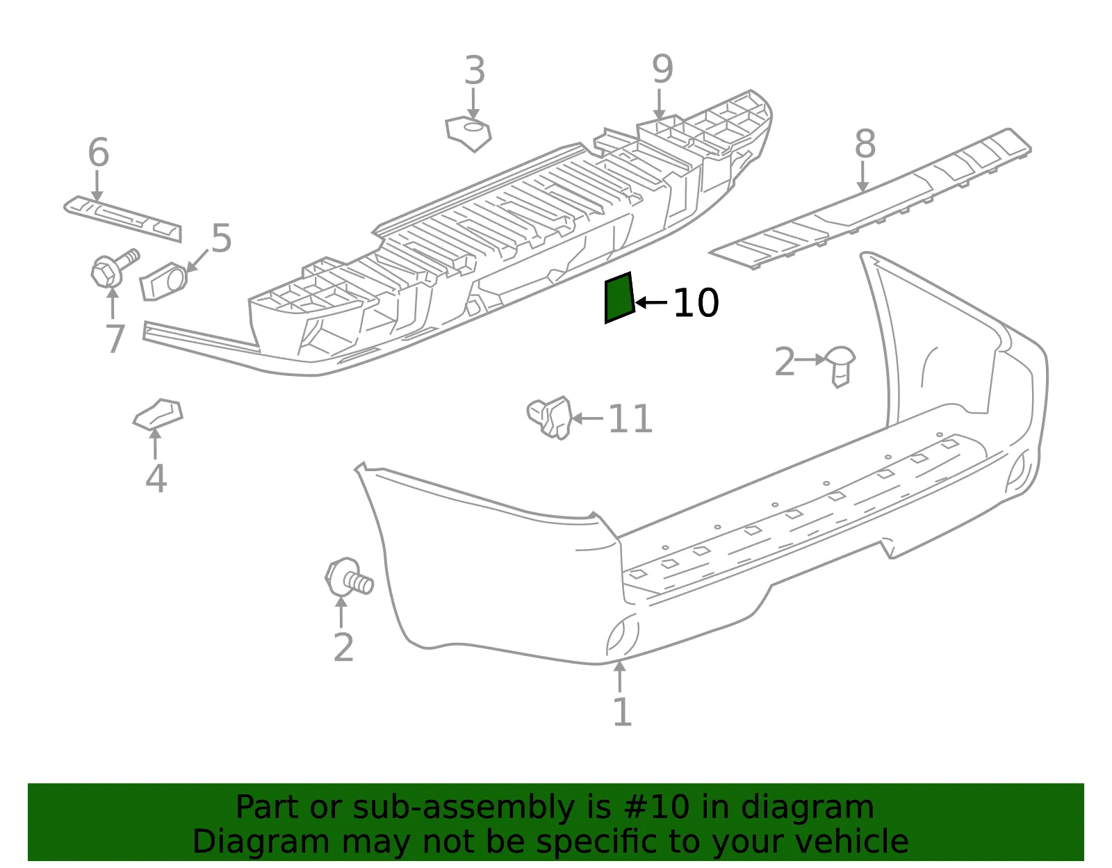 Rear Bumper Fascia Support Washer - GM (15206462) - view 3