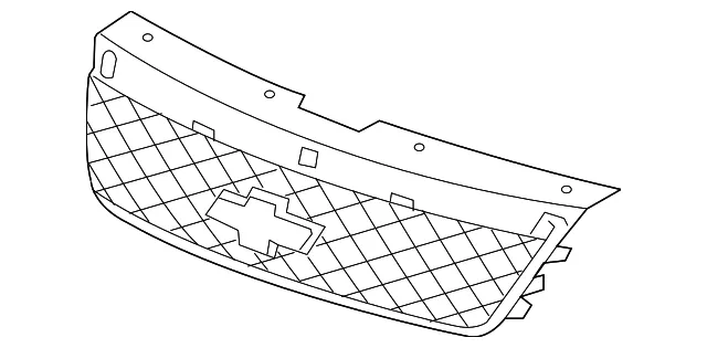 Front Upper Grille - GM (15266336) - view 2
