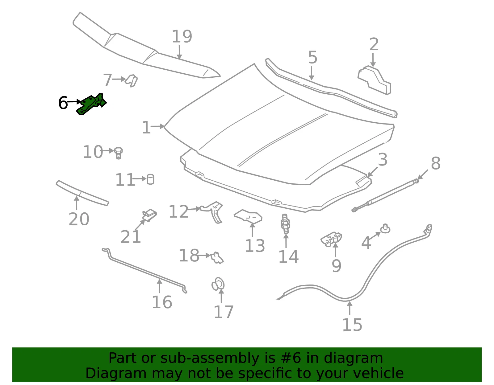 Hinge Assembly Hood - GM (15266548) - view 2