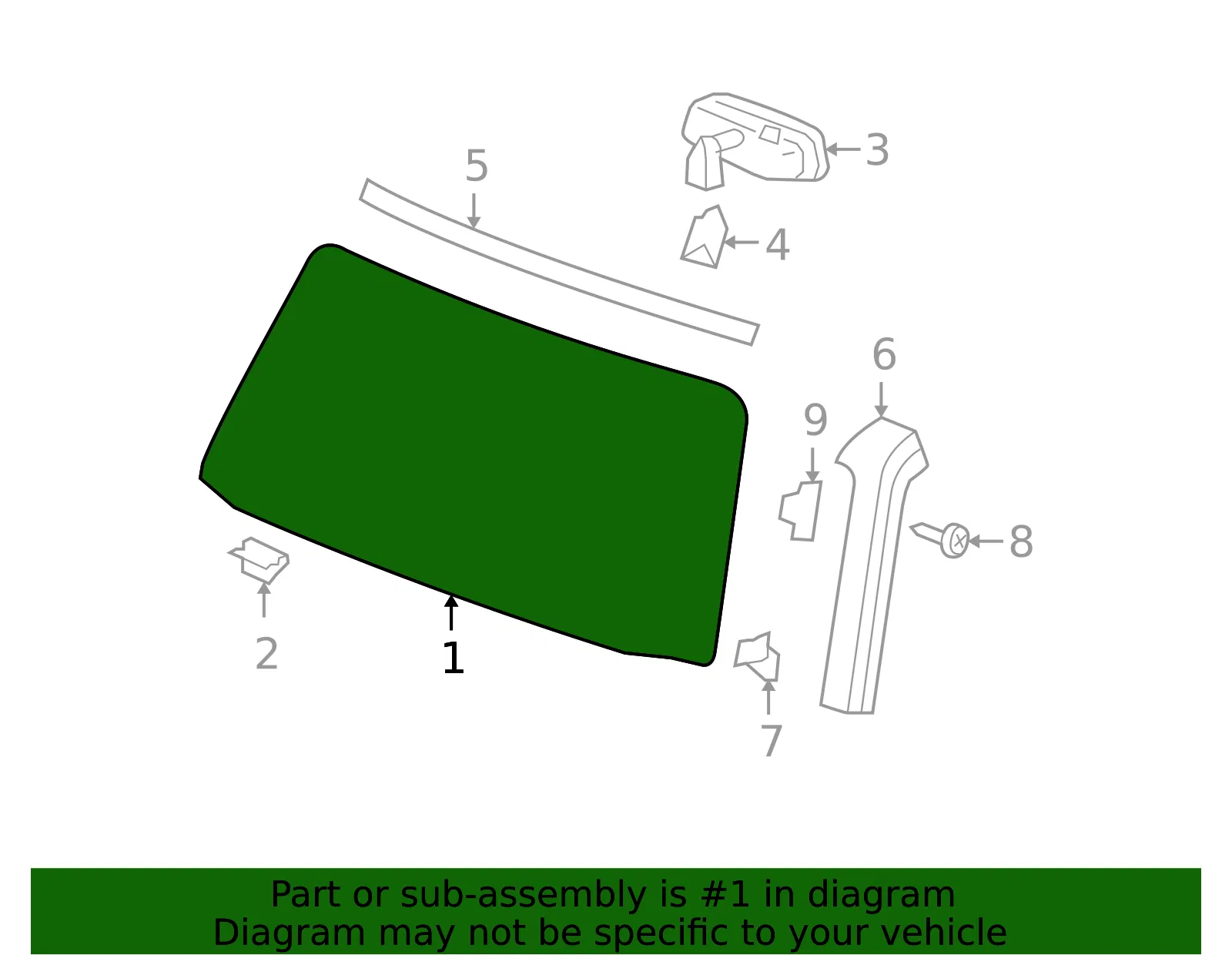 Windshield - GM (15298546) - view 3