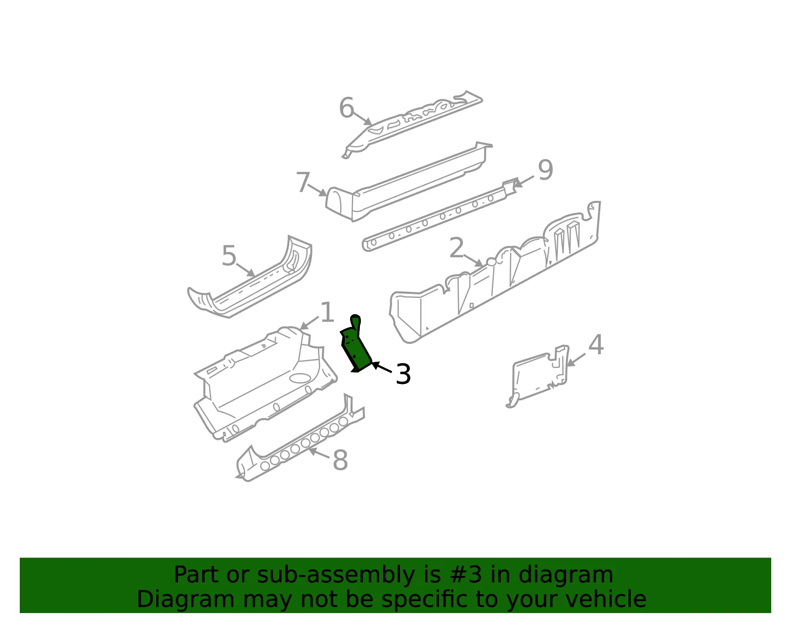 Rocker Panel Bracket - GM (15712766) - view 4