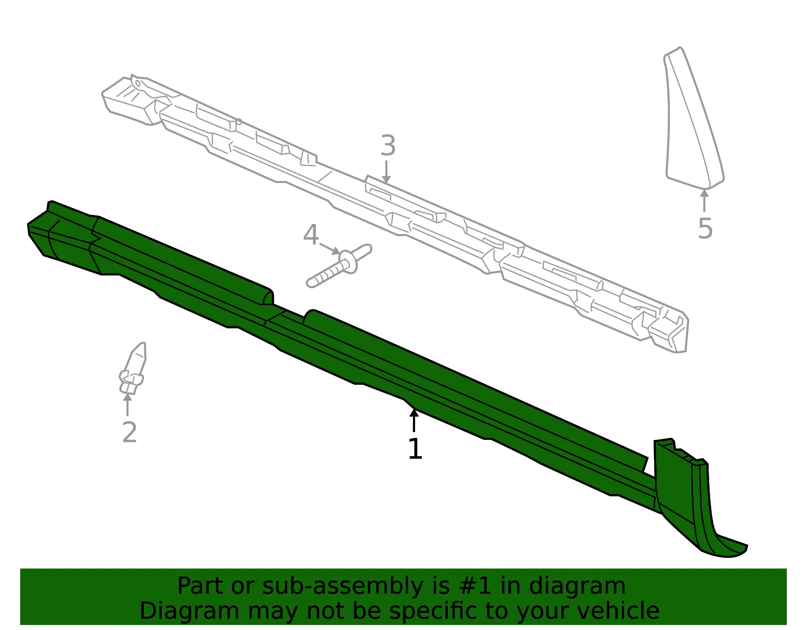 Molding Rkr Panel - GM (15816061) - view 2