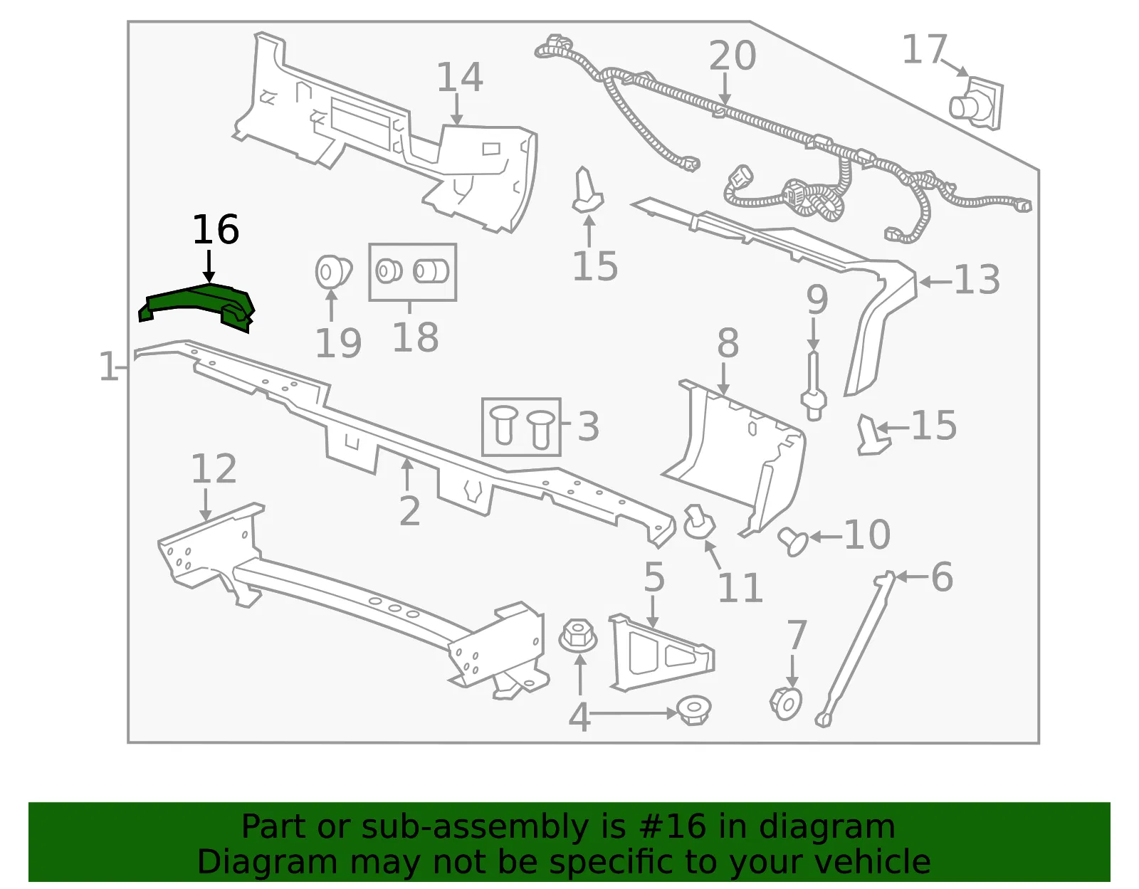 Rear Driver Side Bumper Step Pad Insert - GM (15822921) - view 4