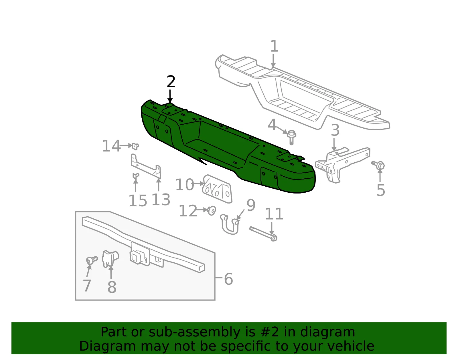 Bumper - GM (15850415) - view 3
