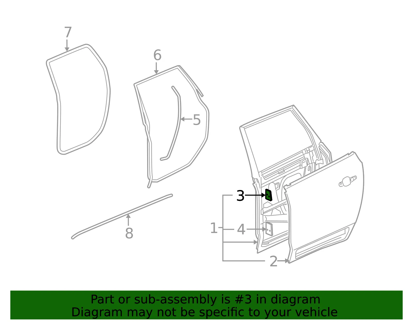 Driver Side Door Upper Hinge Anchor Plate - GM (15868708) - view 4