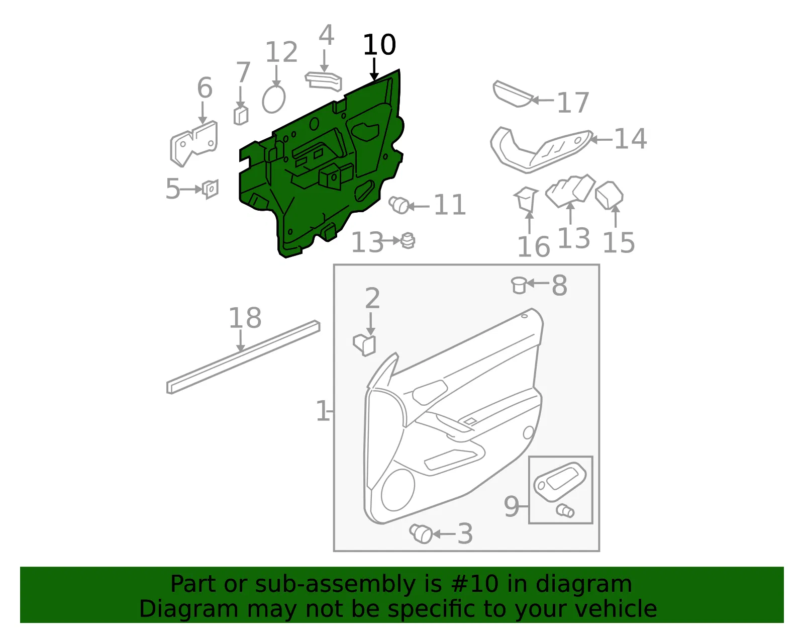 Deflector Front S/D Wat - GM (15869573) - view 2