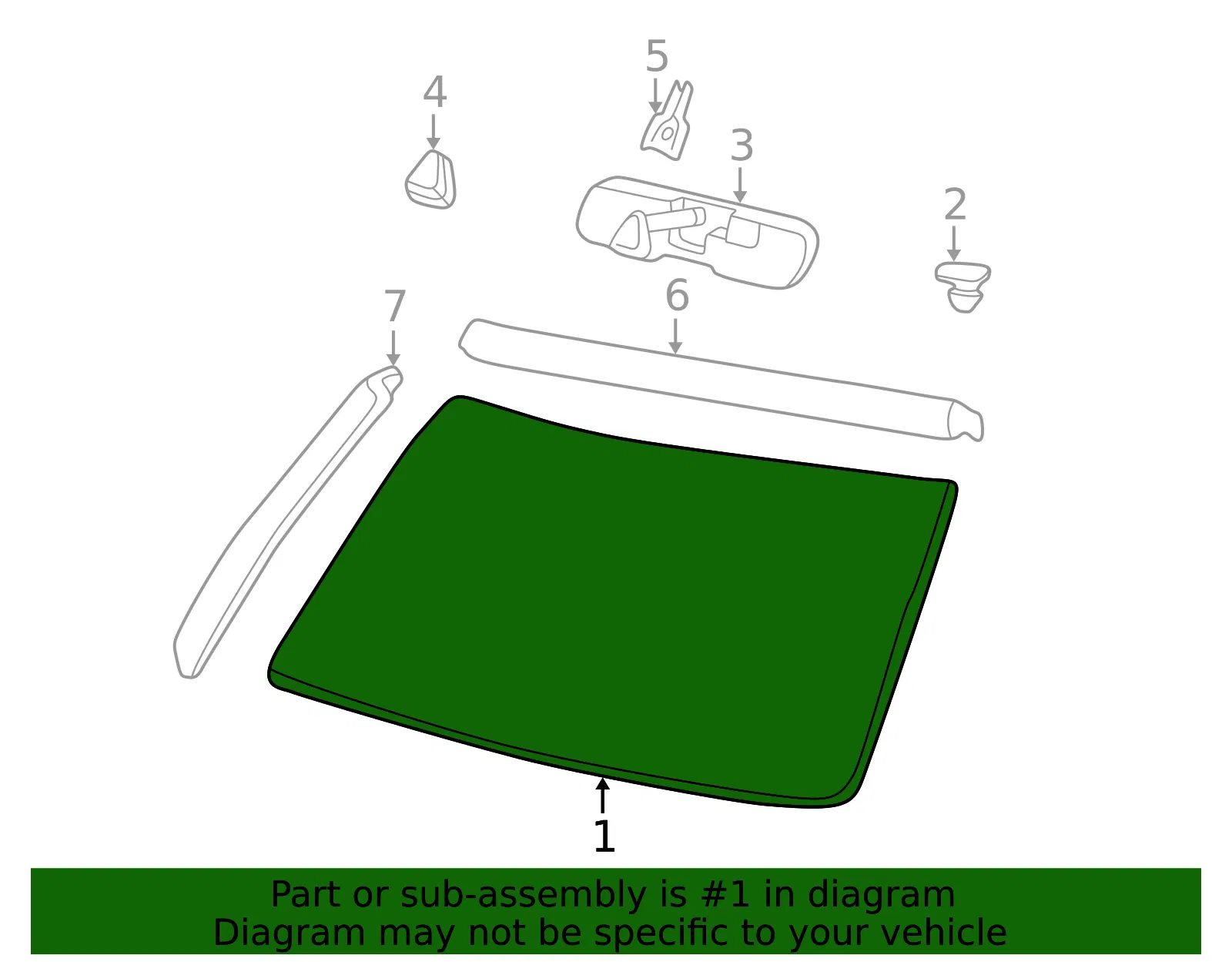 Windshield - GM (15892616) - view 3