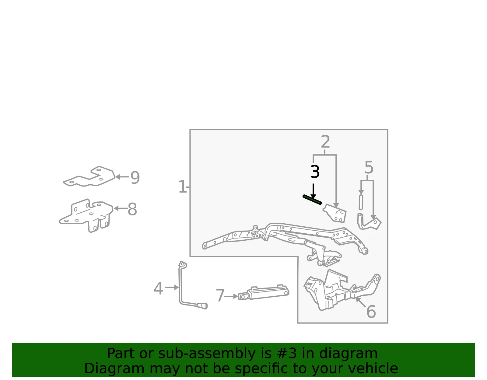 Handle Assembly F/Top Rear Lat Re - GM (15901114) - view 2
