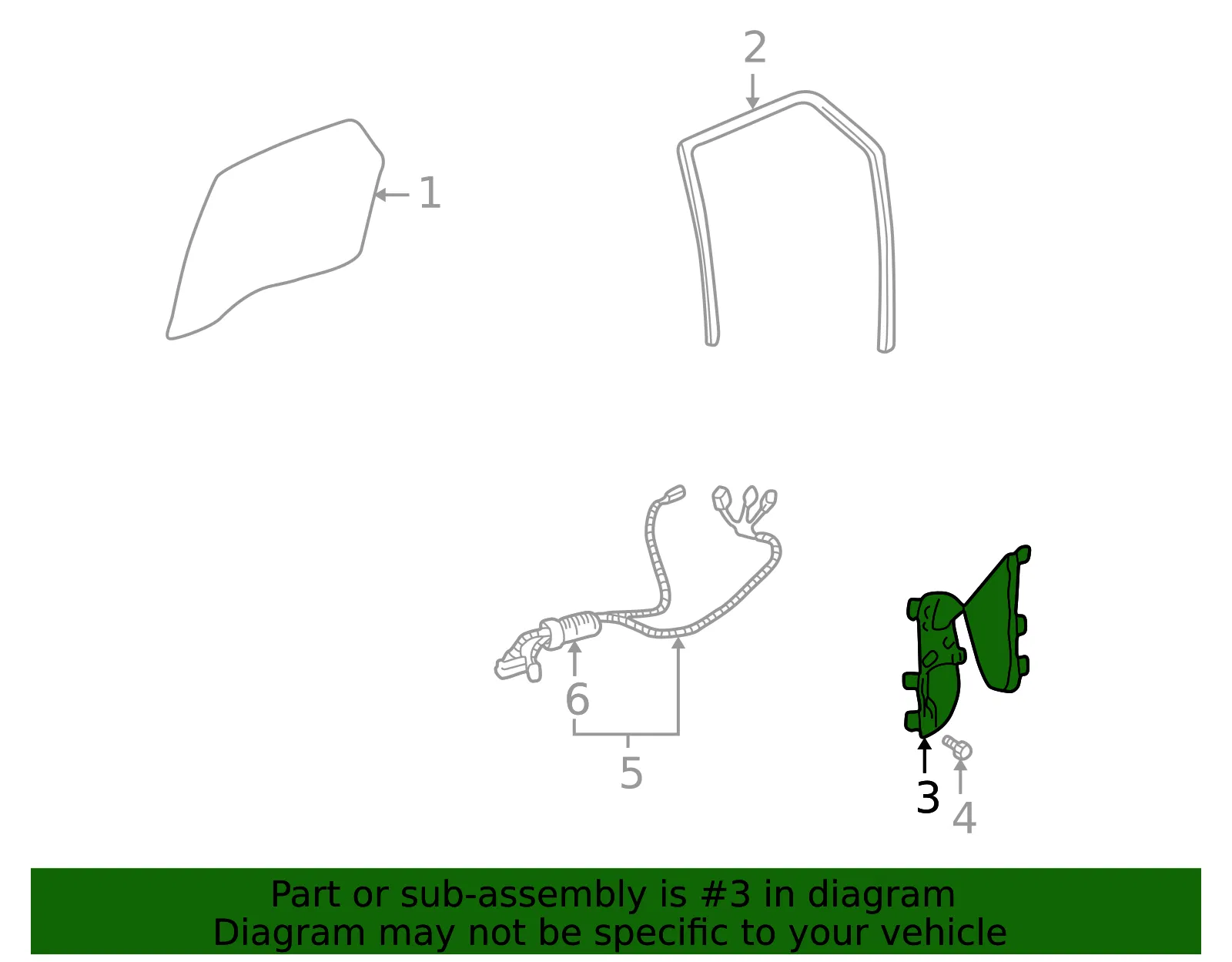Window Regulator - Driver's Side (LH) - GM (15911244) - view 4