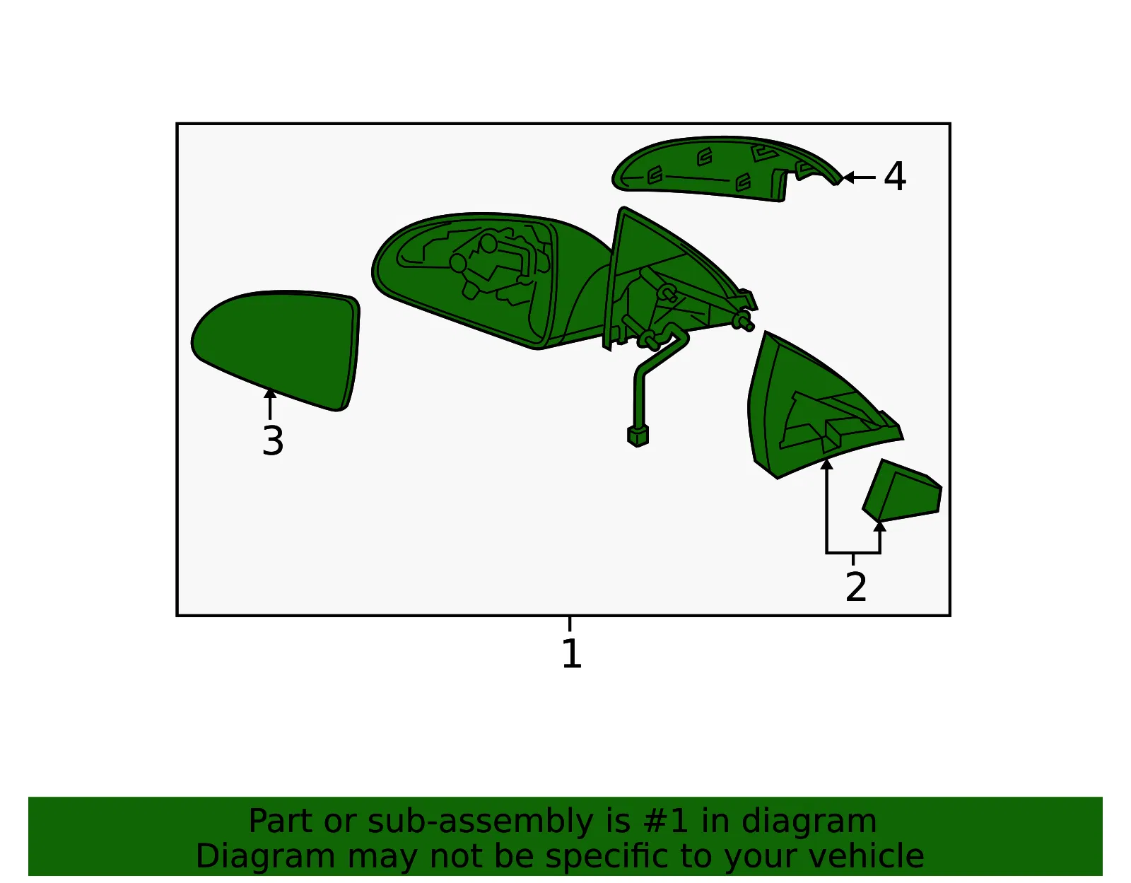Mirror Assembly - GM (15921262) - view 4