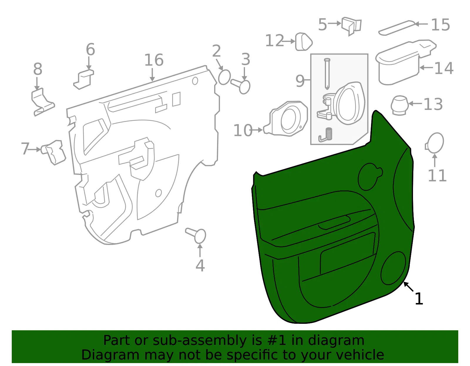 Door Panel - GM (15923679) - view 2