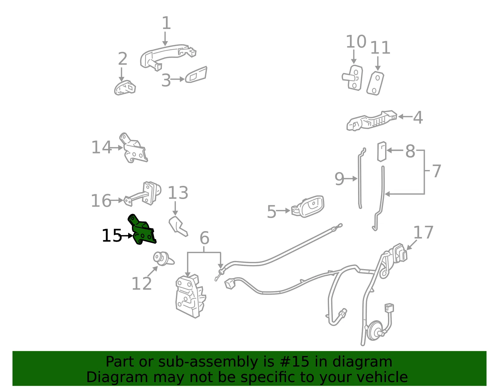 Driver Side Door Lower Hinge - GM (15929360) - view 4