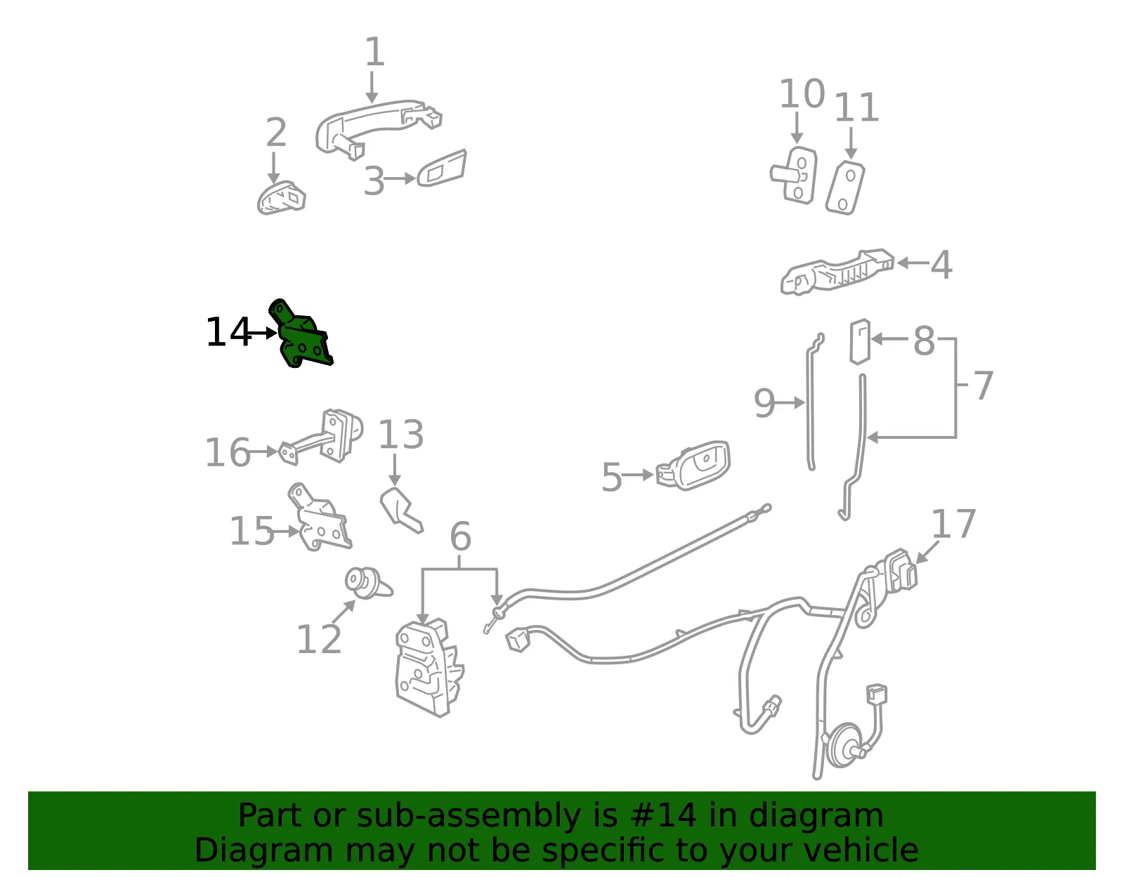 Driver Side Door Upper Hinge - GM (15929362) - view 4