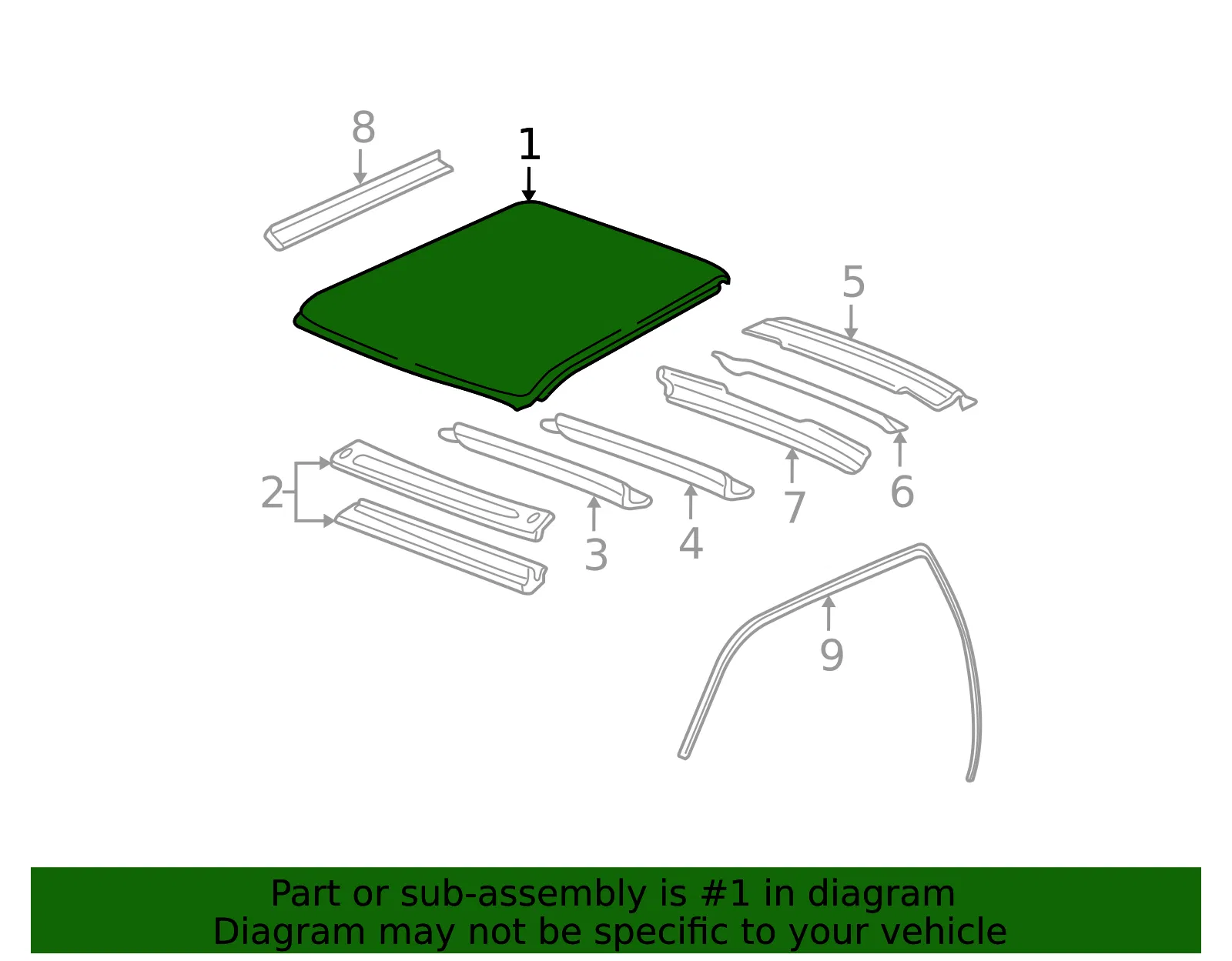 Roof Panel - GM (15932607) - view 3