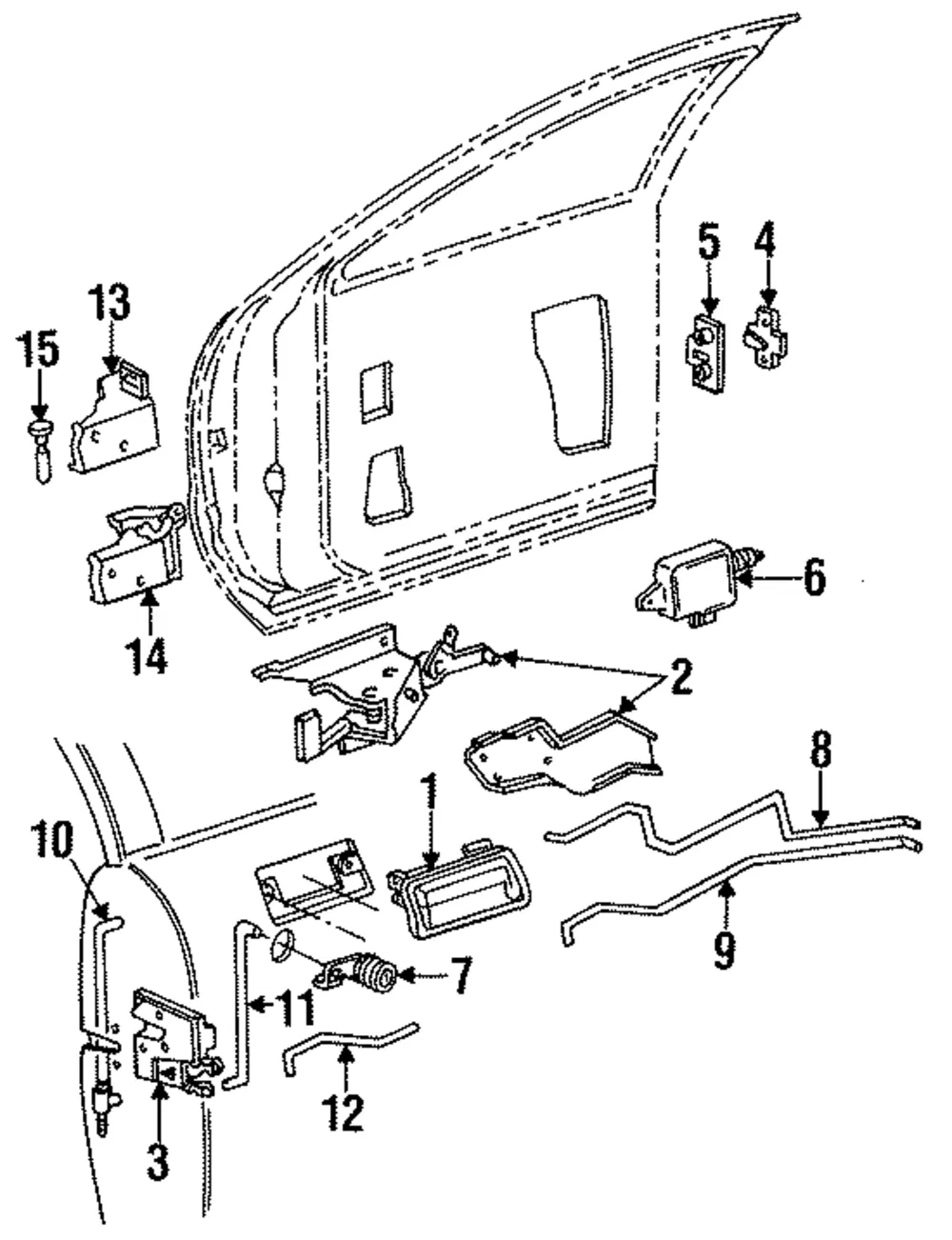 LATCH FRT S/D - GM (16630055)
