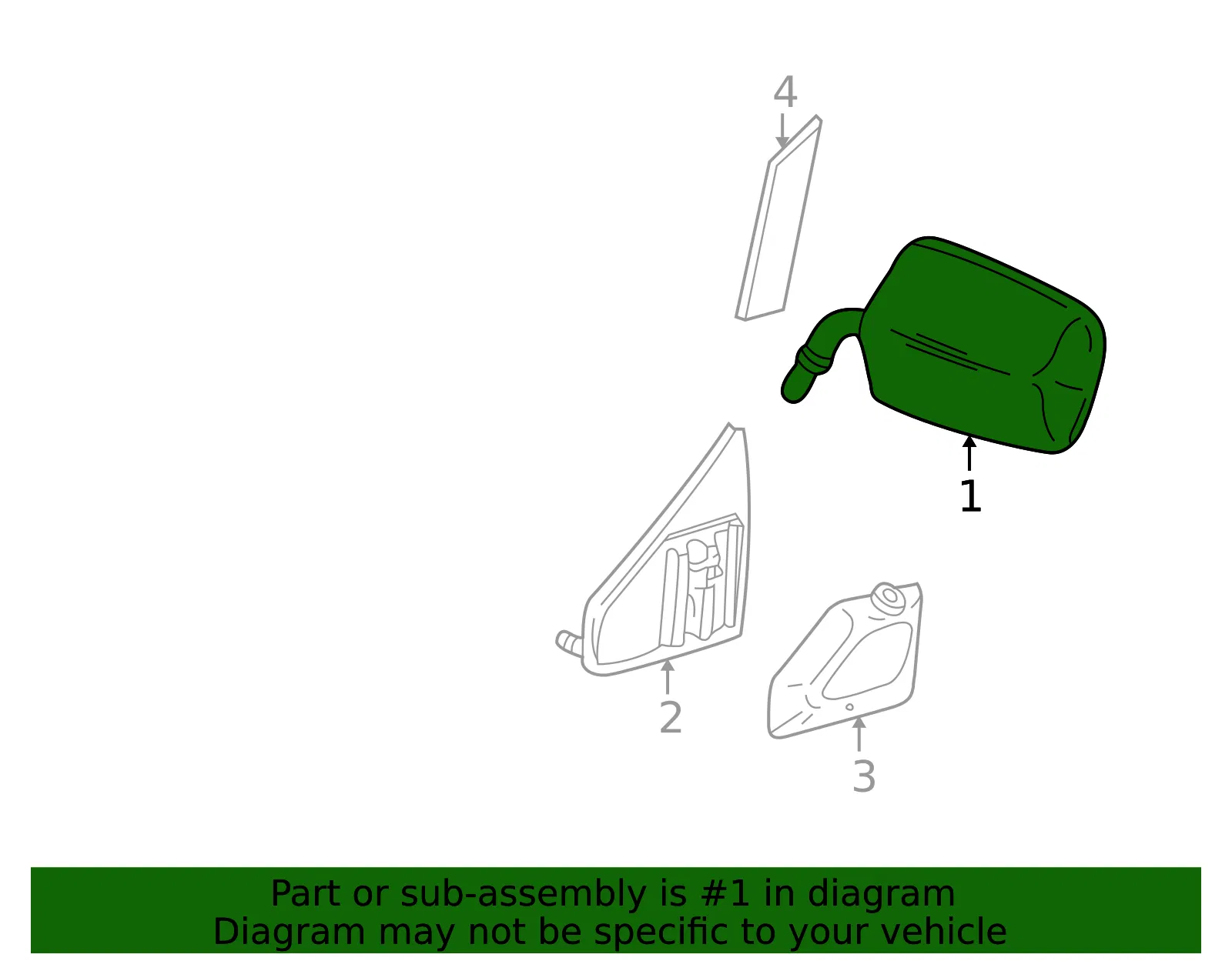 Driver Side Mirror - GM (19177486) - view 4