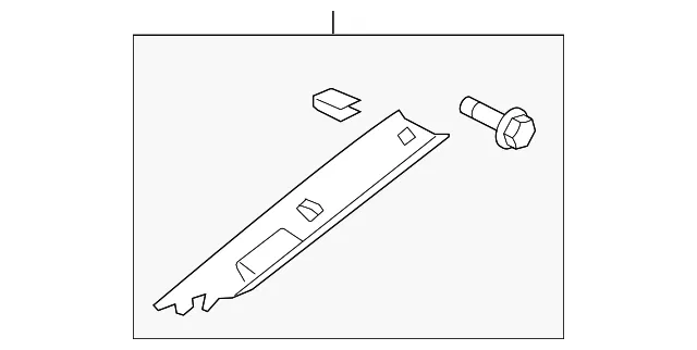 Molding Windshield Side Garn *Gray - GM (19184758)