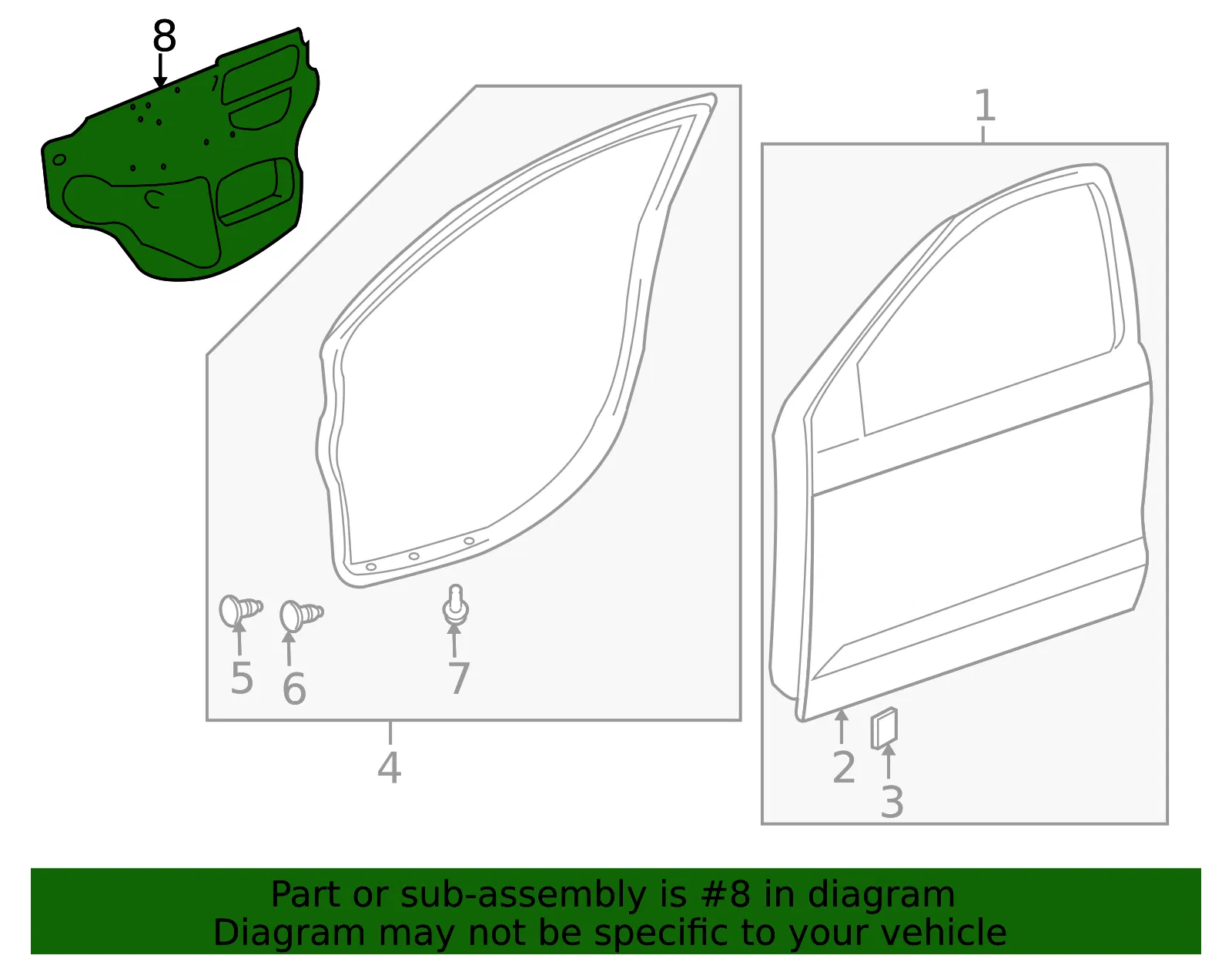 Deflector Front S/D Wat - GM (19204828) - view 2