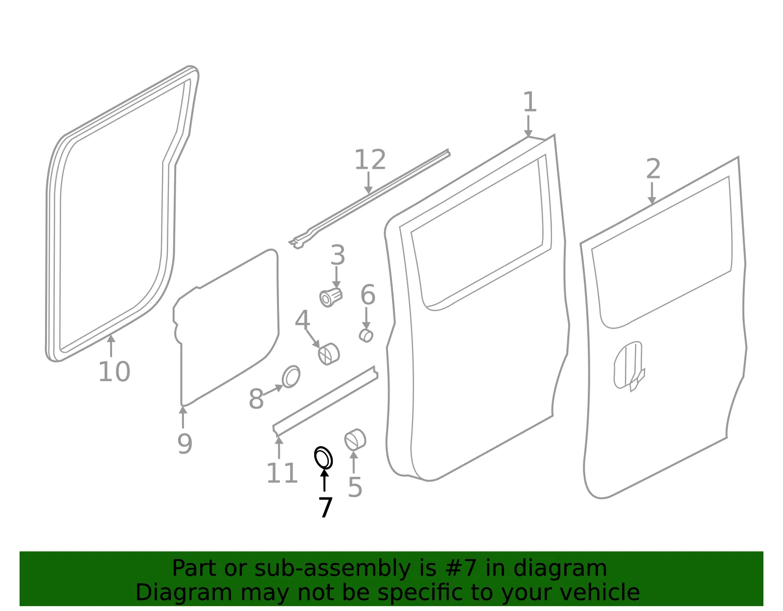 Rear Side Door Inner Panel Hole Tape - GM (19316708) - view 3