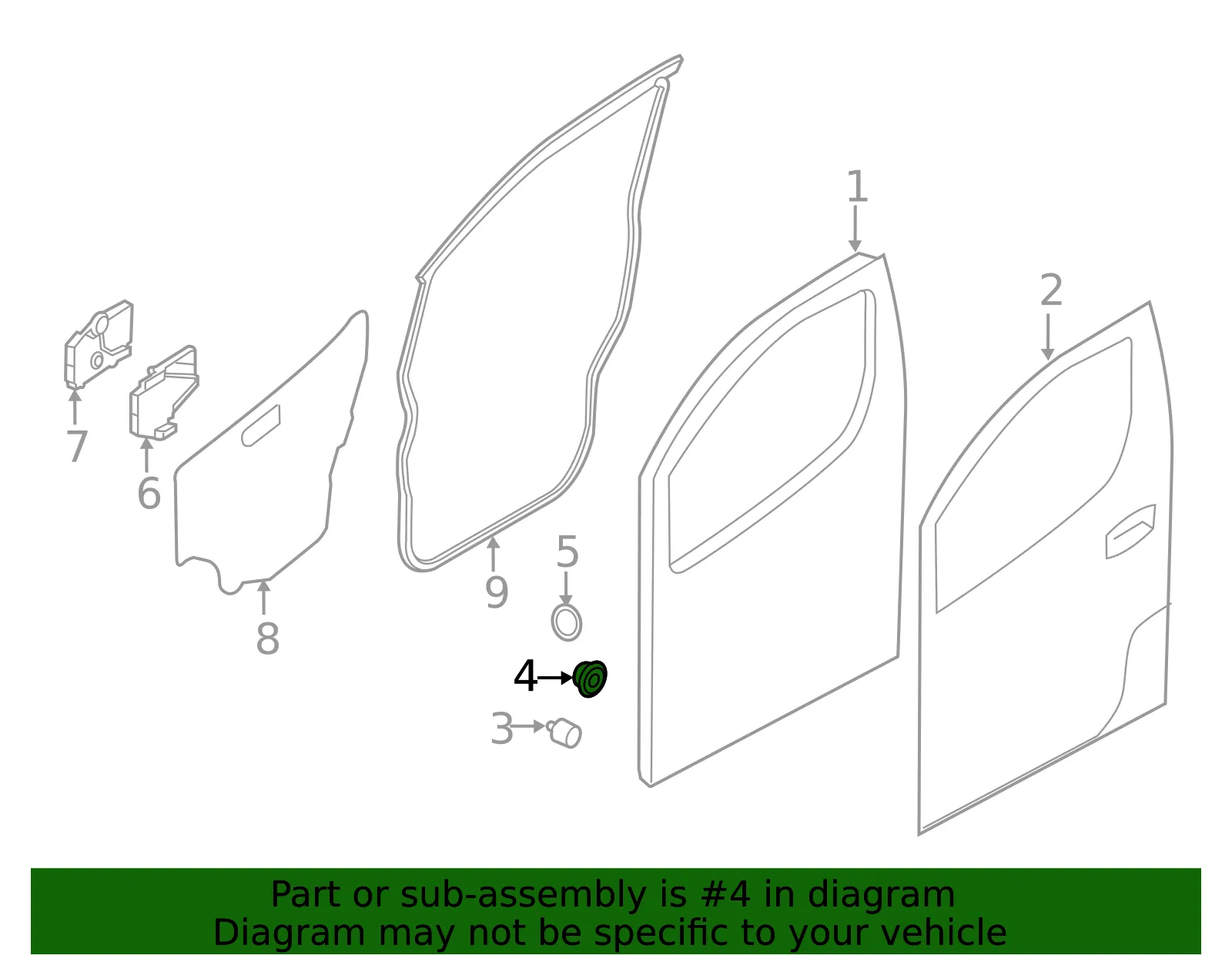Front Side Door Access Hole Plug - GM (19316886) - view 3