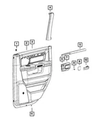 Release Handle Bezel, Left - Mopar (1GY65DX9AD) - view 4