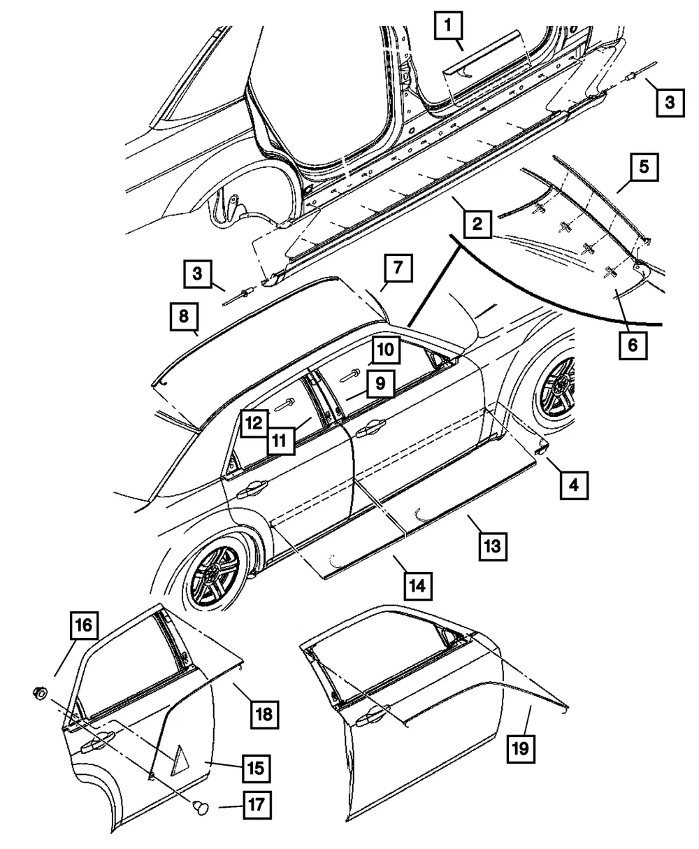 CLADDING ROCKER PANEL - Passenger Side (RH) - Mopar (1JK94TZZAB) - view 6