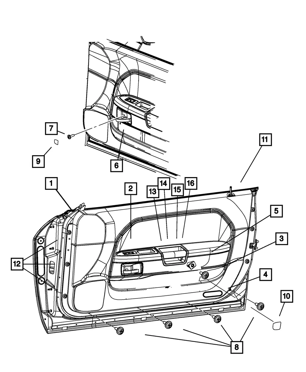 Handle, Inside - Driver's Side (LH) - Mopar (1MV571DVAA) - view 4