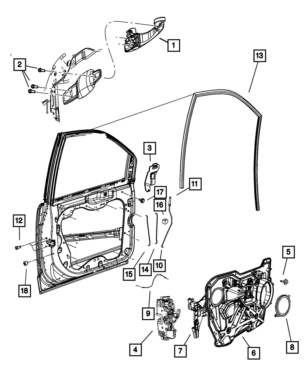 Handle, Outside - Driver's Side (LH) - Mopar (1NA53KARAF)