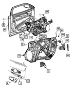 Door Handle Cap, Left - Mopar (1RH67DX8AC) - view 11