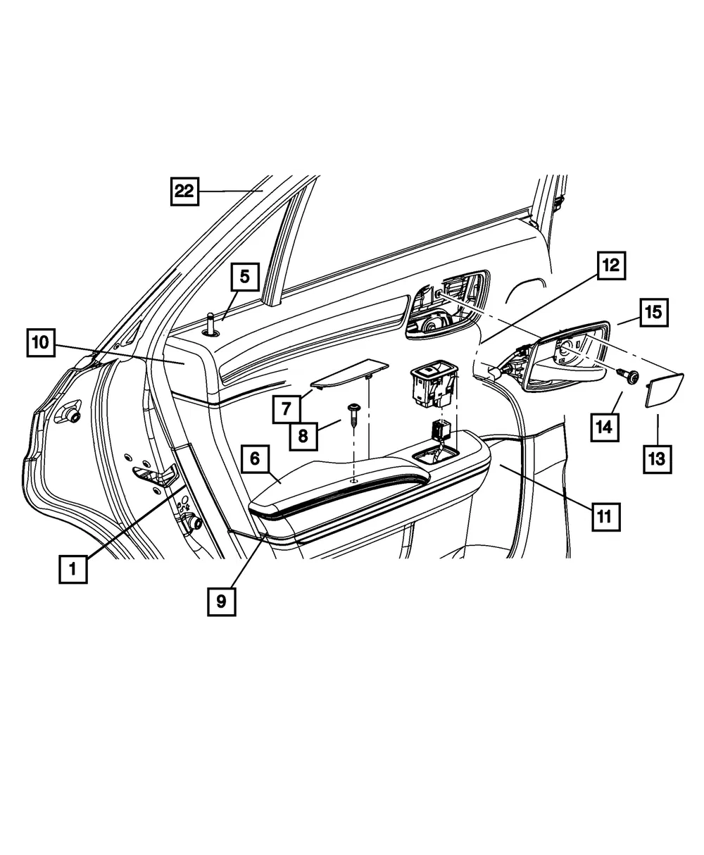 Handle, Inside Cover - Passenger Side (RH) - Mopar (1RJ90HL1AC)