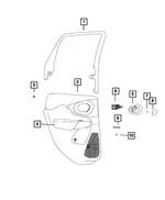Handle Base Cap - Driver's Side (LH) - Mopar (1WF17DX9AD) - view 8