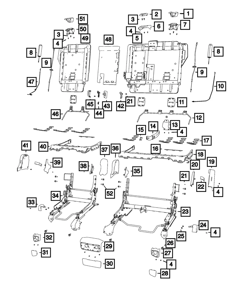 Release Handle Bezel - Passenger Side (RH) - Mopar (1XW41LT5AA)