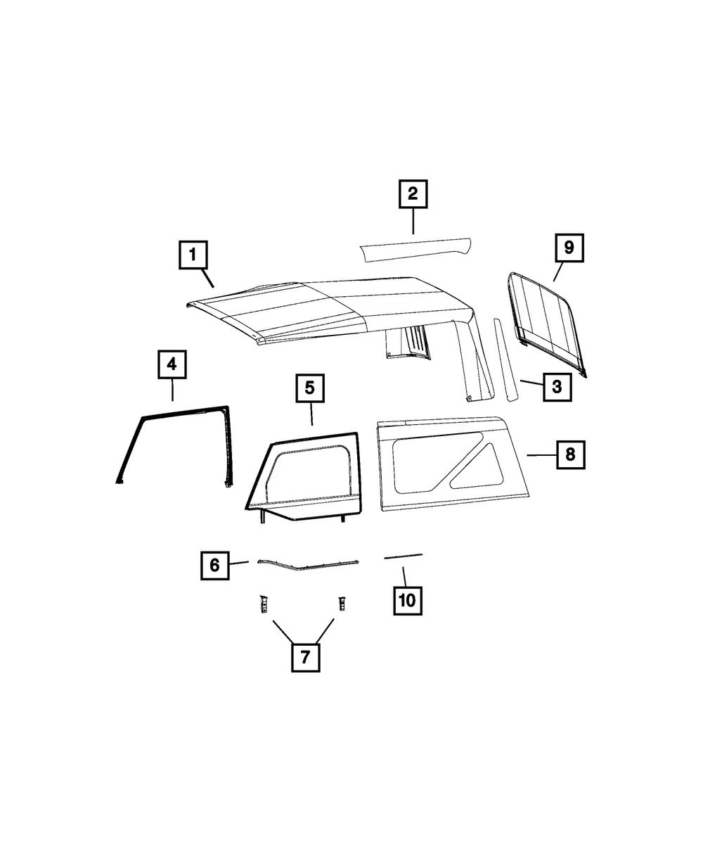 Quarter Window, Right - Mopar (1YA02FX9AE) - view 10
