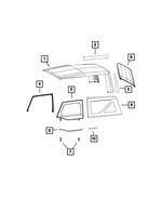 Quarter Window, Left - Mopar (1YA03FX9AE) - view 18