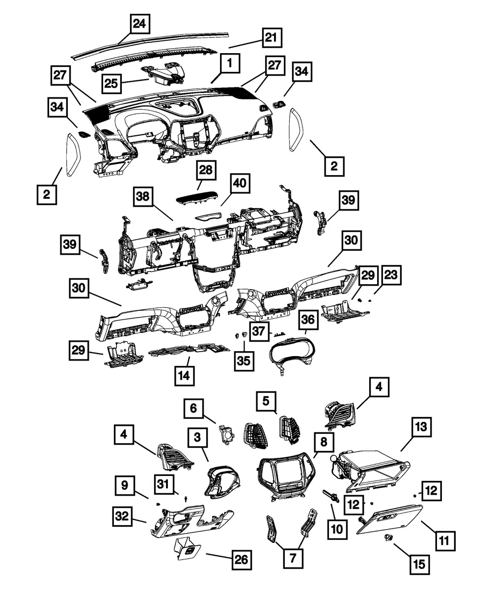 Speaker Grille - Mopar (1YY64LU5AA) - view 5
